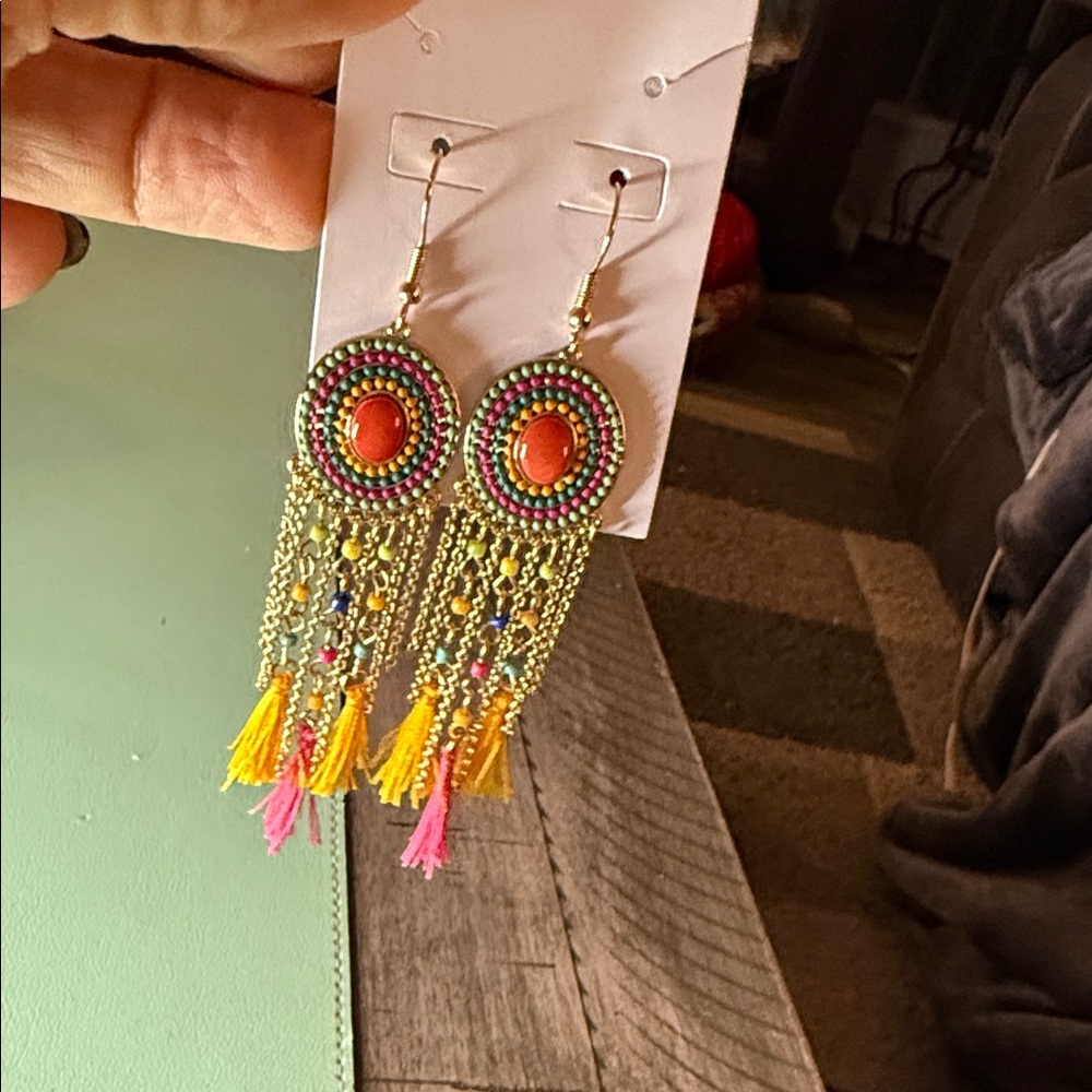 Bohemian Multicolor Tassel Earrings